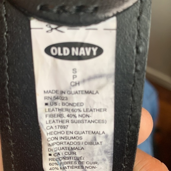 Old Navy Black Leather Belt Size S  #301 - Picture 4 of 7